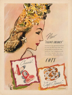 Coty 1945 Eric, Lipstick, Powder