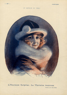 Maurice Millière 1919 ''La Marraine inconnue'' portrait