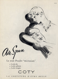 Coty (Cosmetics) 1950 Air Spun, Bosc