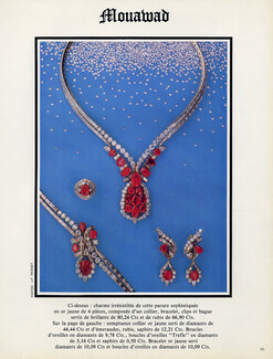 Mouawad (Jewels) 1983 Set of Jewels & Dress Handkerchief