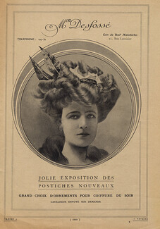 Desfossé (Hairstyle) 1908 Wig, Portrait