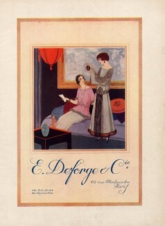 E. Deforge & Cie 1928 Fashion Illustration