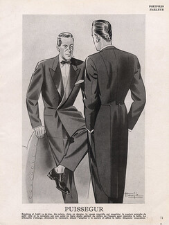 Puissegur 1947 Hemjic, Fashion Illustration Men