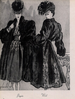 Louchel 1945 Paquin & Weil, Fur Coat