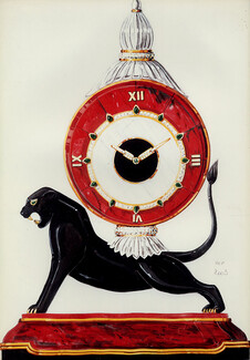 Jewels - Panther clock (Cartier)