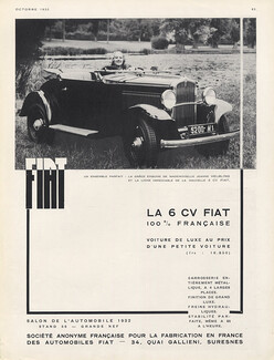 Fiat 1932 Model 6 CV Convertible Jeanne Helbling