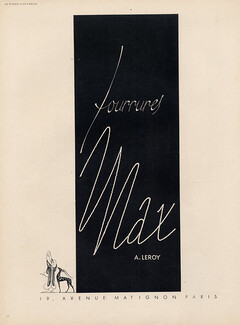 Fourrures Max 1947 Label