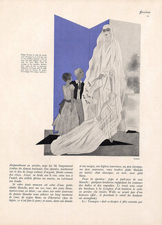 Worth 1938 Demachy Wedding Dress Fashion Illustration
