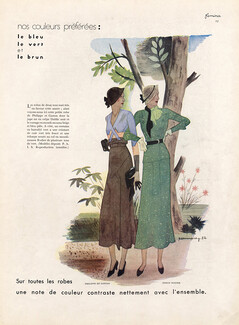 Philippe et Gaston 1932 Demachy, Fashion Illustration