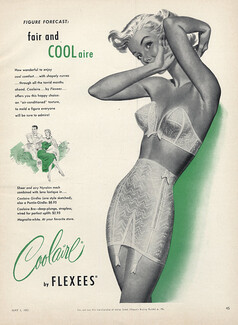 Flexees 1951 Coolaire Lingerie Girdle Bra Pin-up
