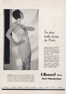 Roussel 1930 Girdle, Corselette, Garter Belts