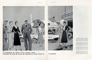 Chanel 1931 Airplane Fashion Illustration