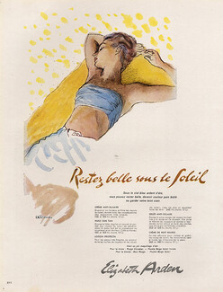 Elizabeth Arden 1947 René Bouché, Restez belle sous le soleil