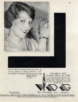VOG (Watches) 1929 Dolly Davis Autograph