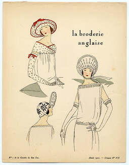 La Broderie Anglaise, 1922 - Soeurs David. La Gazette du Bon Ton, n°1 — Croquis N°VII