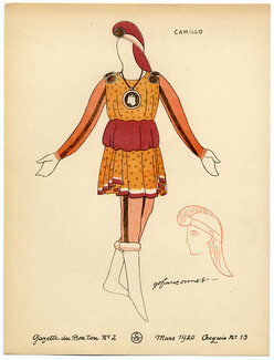 Camillo, 1920 - Fauconnet, Theatre Costume. La Gazette du Bon Ton, n°2 — Croquis n°13