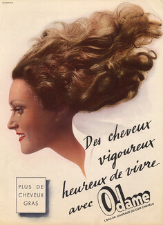 Odame (Cosmetics) 1937 Blumenfeld, Hairstyle