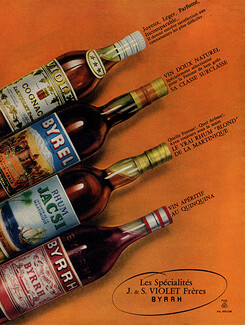 Violet Frères (Cognac), Byrrh, Byrel & Jacsi (Rhum) 1959 Thuir