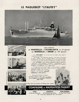 Compagnie de Navigation Paquet 1952 ''Lyautey'' Transatlantic Liner