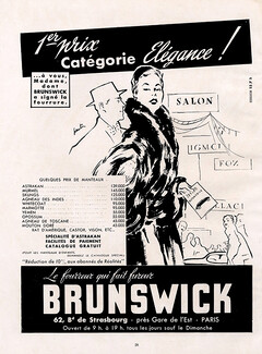 Fourrures Brunswick (Furs) 1953 Maurice Paulin, Fur Coat