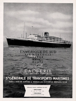 Société Générale de Transports Maritimes 1953 "Provence" Transatlantic Liner