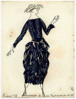 Croquis de Modes, 1920 - Raoul Dufy. La Gazette du Bon Ton, n°1 — Croquis N°3