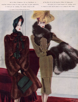 A La Reine D'angleterre 1942 Fur Coat, Muff, Leon Benigni
