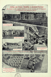 Michelin 1913 - 73ème tableau ''Autour des Usines Michelin à Clermont-Ferrand'' Factory