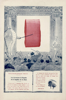 Michelin 1913 - 77ème tableau ''Les Crevaisons de Rigadin...''