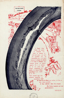 Michelin 1913 - 79ème tableau ''Ralentissez - Virage'', Cousyn