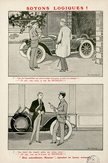 Michelin 1913 - 80ème tableau ''Soyons Logiques'', Cousyn