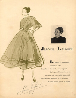 Jeanne Lafaurie (Portrait) 1948 Pierre Louchel, Evening Gown