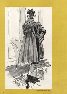 Fourrures Max 1945 Pierre Louchel, Fur Coat