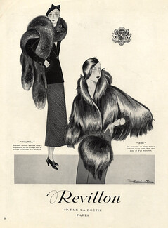Revillon (Fur clothing) 1932 Paul Valentin