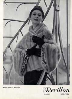 Revillon 1950 Jacques Decaux Fashion Photography Fur Coat