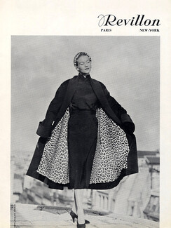 Revillon 1951 Jacques Decaux Fashion Photography Fur Coat