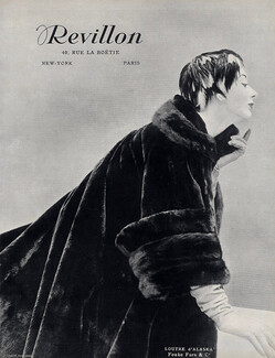 Revillon 1956 Fashion Photography Fur Coat