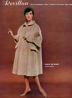 Revillon 1961 Fashion Photography, Fur Coat