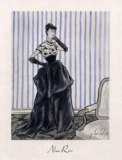 Nina Ricci 1948 Evening Gown, Pierre Louchel