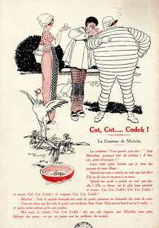 Michelin 1914 - 100ème tableau ''Cot, Cot.. Codek'' Bibendum, René Vincent