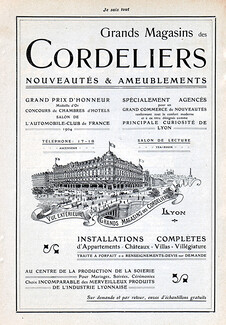 Grands Magasins des Cordeliers 1905 Lyon, Store Shop
