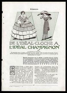 De l'idéal-Cloche à l'idéal Champignon, 1910 - Fabien Fabiano Fashion through Ages, Texte par Henri Duvernois, 8 pages