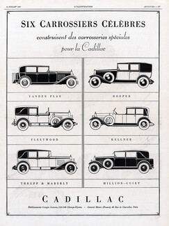 Cadillac 1928 Vanden Plas, Hooper, Fleetwood, Kellner, Thrupp & Maberly, Million-Guiet