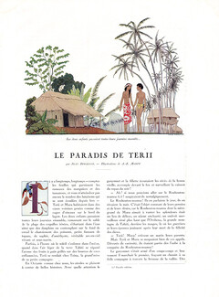 Le Paradis de Terii, 1930 - André-Edouard Marty Tahiti, Texte par Jean Dorsenne, 4 pages