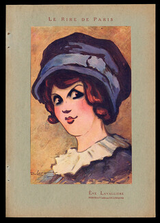 De Losques 1909 Eve Lavallière, Portrait Caricature