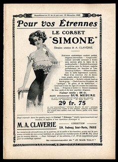 A.Claverie (Corsetmaker) 1909 Corset ''Simone''