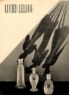 Lucien Lelong (Perfumes) 1940 Indiscret, ''N'', Passionnement