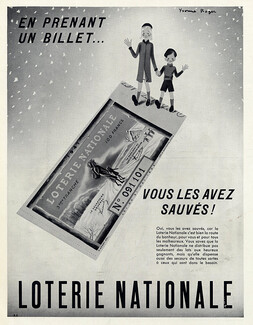 Loterie Nationale 1941 Yvonne Roger