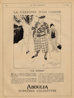 Abdulla (Tobacco smoking) 1928 ''Le Zèbre'', golf