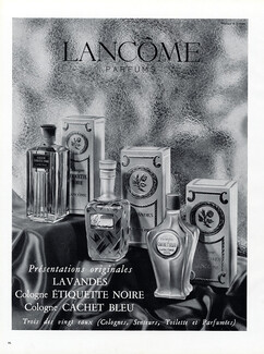 Lancôme (Perfumes) 1960 Etiquette Noire, Lavandes, Cachet Bleu